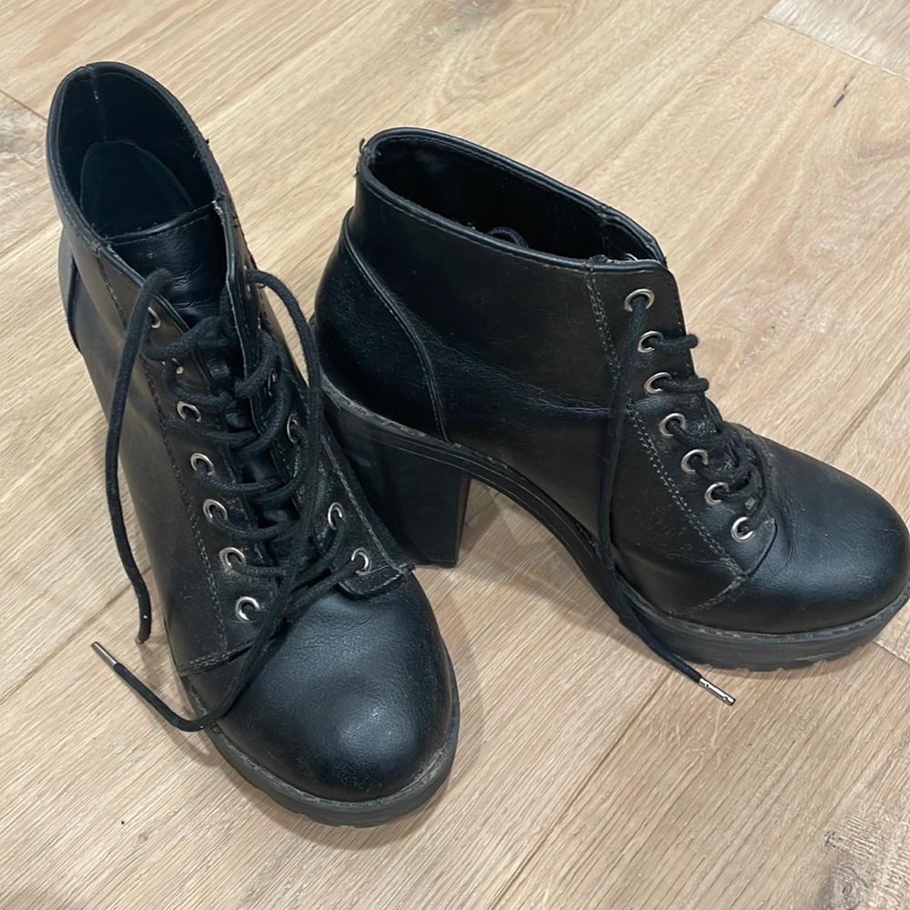 Lace up booties
